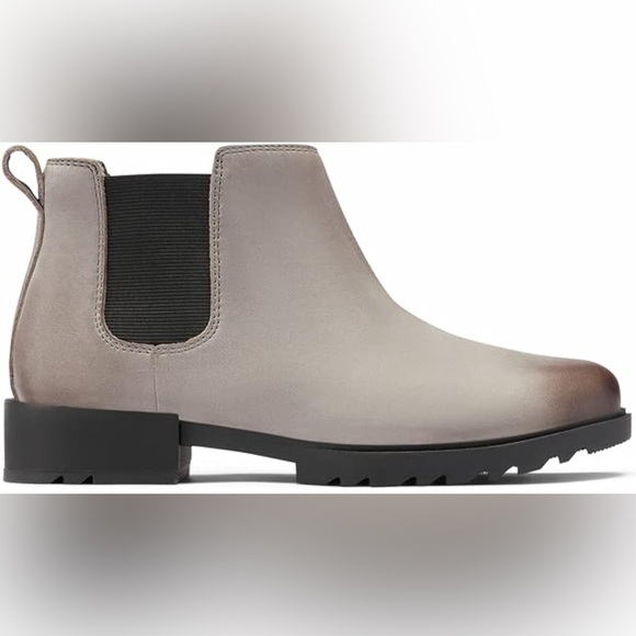NWOT SOREL Women's Emelie II Chelsea Size: 9 Color: Quarry/Black - Picture 7 of 14